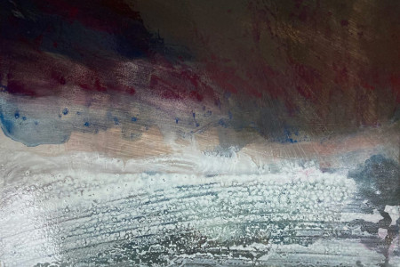 "Emptiness and Substance" von Marian Wijnvoord, 2023. Noch bis zum 11. Februar präsentiert das Edvard-Munch-Haus Warnemünde Werke zweier niederländischen Malerinnen und eines dänischen Fotokünstlers.//Foto: Edvard-Munch-Haus