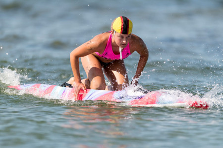 Carla Str&uuml;bing gewann im Vorjahr den DLRG Cup in Warnem&uuml;nde.