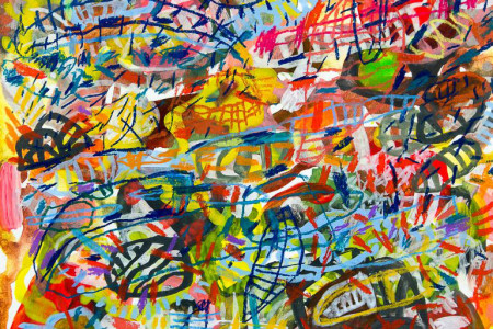 Das Acrylbild &bdquo;Feuerland&ldquo; des Jenaer Architekten und Malers Falko B&auml;renwald geh&ouml;rt zu den &bdquo;Dagelassenen&ldquo; und ist ab Donnerstag in der Galerie M&ouml;ller zu haben.