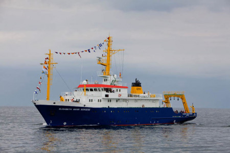 Das vier Jahre alte Forschungsschiff "Elisabeth Mann Borgese" ist seit heute zum 100. Mal für das IOW unterwegs.