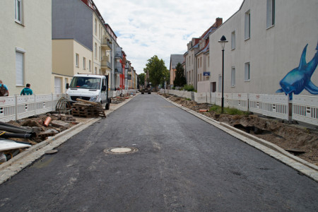 Der erste Bauabschnitt in der Dänischen Straße ist fast abgeschlossen.