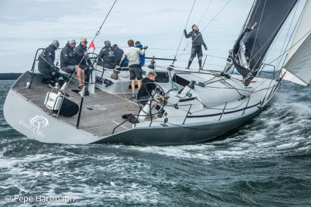 Die „Ember Sea“ kam als dritte Yacht von Rund Bornholm zurück und siegte nach berechneter Zeit.//Foto: Pepe Hartmann