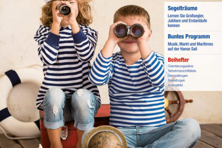 Mit dem "Sail Kompass 2018" ist jetzt das Programmheft zur 28. Hanse Sail erschienen.