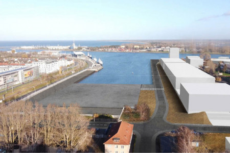 Visualisierung des künftigen Werftbeckens in Warnemünde//Quelle: Hafen- und Seemannsamt Visualisierung des künftigen Werftbeckens in Warnemünde//Quelle: Hafen- und Seemannsamt