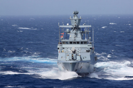 Die Korvette „Ludwigshafen am Rhein“ wird am Freitag und damit pünktlich vor Weihnachten zurück in Warnemünde erwartet.//Foto: Bundeswehr Die Korvette „Ludwigshafen am Rhein“ wird am Freitag und damit pünktlich vor Weihnachten zurück in Warnemünde erwartet.//Foto: Bundeswehr