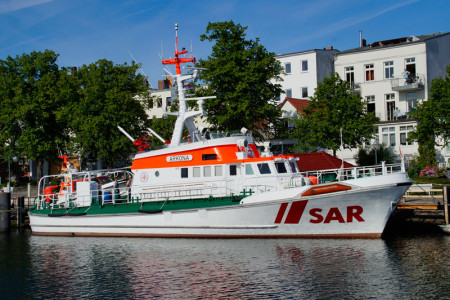 Auch der Seenotkreuzer "Arkona" wird an der Seenotrettungsübung vor Warnemünde teilnehmen.