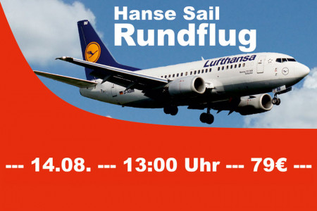 Der Flughafen Rostock-Laage lädt zum Rundflug über die Hanse Sail.