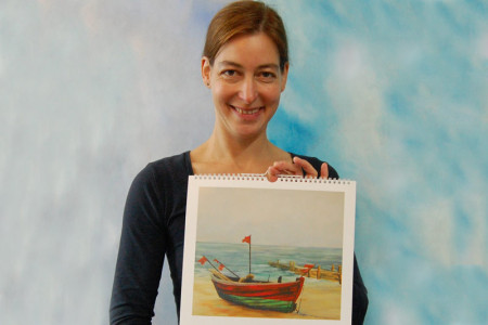 Die Warnemünder Malerin Theresa Fritz präsentiert Ihren Bildkalender 2015.