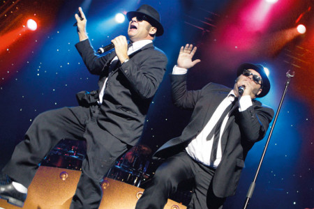 Chris und Geoff Dahl, alias "The Blues Brothers" sind der Showact beim großen Chopard-Abend.