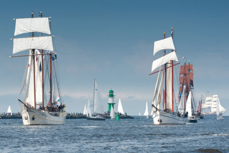 Vom 11. bis 14. Augist wird in Rostock und Warnemünde die 31. Hanse Sail gefeiert.